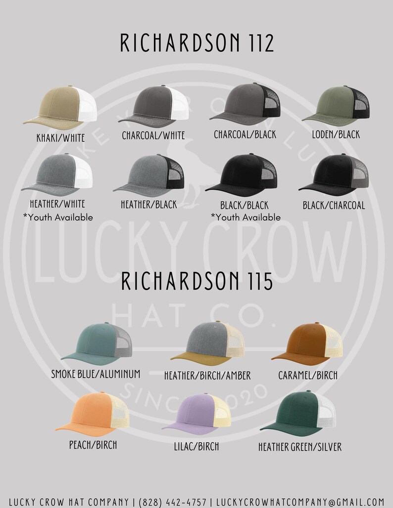 Pu&ograve; includere: Una selezione di cappelli da camionista Richardson 112 e 115 in vari colori e motivi. I cappelli presentano una parte posteriore in rete e una parte anteriore strutturata. I cappelli sono disponibili in colori come kaki, carbone, nero, m&eacute;lange, blu fumo, caramello, pesca, lilla e verde m&eacute;lange.