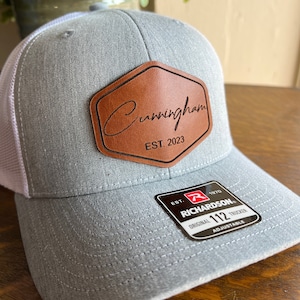Last name wedding hat for groomsmen. Bridal party gift for groom. Hats for wedding party. Gift for husband. Last name and year established