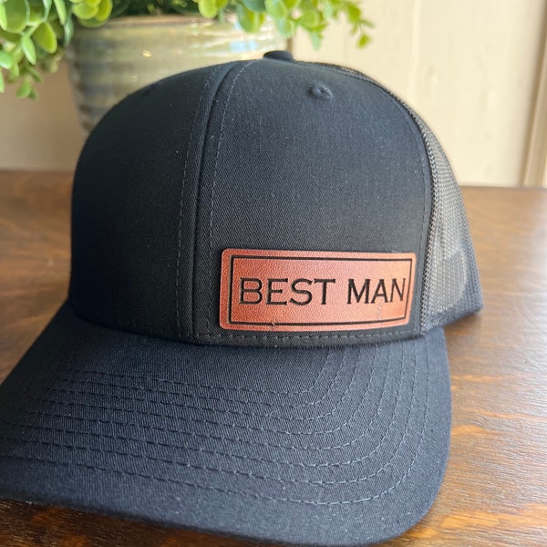 Best Man hat. wedding hat for best man. Bridal party gift for best man. Hats for groomsmen.  Gift for bridal party. Groomsmen hats