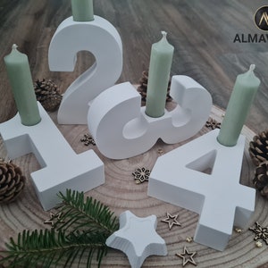 Advent numbers 1-4 for candles/ Advent wreath/ Christmas decoration/ Winter time/ Christmas/ Advent/ Birthday numbers