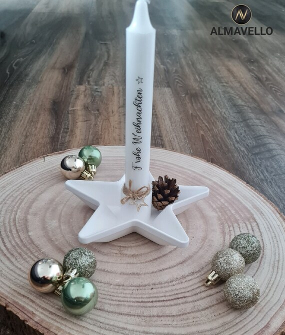 Stern Kerzenhalter/ Stabkerzenhalter/ Weihnachten/ Weihnachtsdeko/ Weihnachtsgeschenk/ Geschenkidee/ Sternkerzenhalter