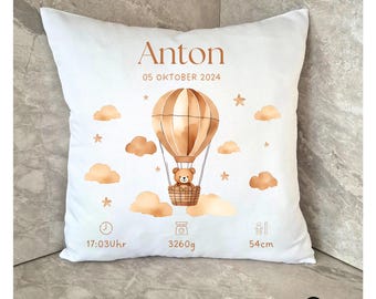Pillow personalized for birth/Pillow with birth date & name/Decorative pillow/Birth pillow/Baby pillow/Gift for new parents #19