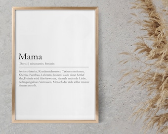 Mother Poster, Gift, Mom Gift, Mother Birthday Gift, Poster Mother's Day Gift, Picture, Personalised