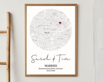 Personalisiertes Poster, benutzerdefinierte Stadt Karte, Verlobungsgeschenk, , Hochzeitsgeschenk, Jahrestag, personalisiert, Posterdruck