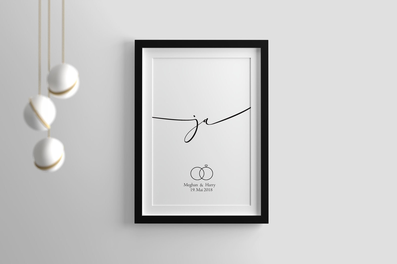 Wall Picture Wedding Gift, Art Print for Marriage and Engagement ...