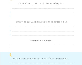 A4 Daily Gratitude Journal