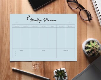 Weekly planner to print
