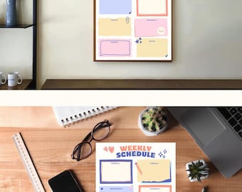 Weekly planner to print, digital product