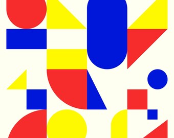 set of 4 bauhaus posters to print