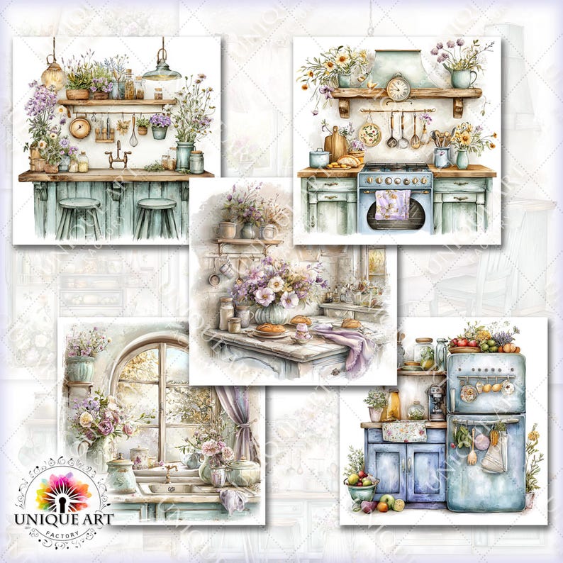 rustic cozy kitchen art prints under $7 shipped |... Rustic Cozy Kitchen Vol.01, Printable 27 JPG Image, Cozzy Cottage Junk ...