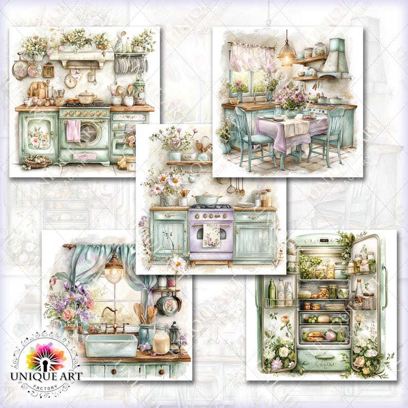 rustic cozy kitchen art prints under $7 shipped |... Rustic Cozy Kitchen Vol.01, Printable 27 JPG Image, Cozzy Cottage Junk ...