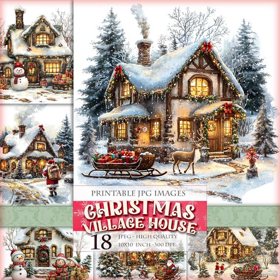 クリスマスの家デコパージュ作品 【公式通販】