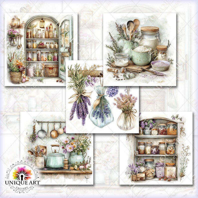 rustic cozy kitchen art prints under $7 shipped |... Rustic Cozy Kitchen Vol.02, Printable 25 JPG Image, Cozzy Cottage Junk ...