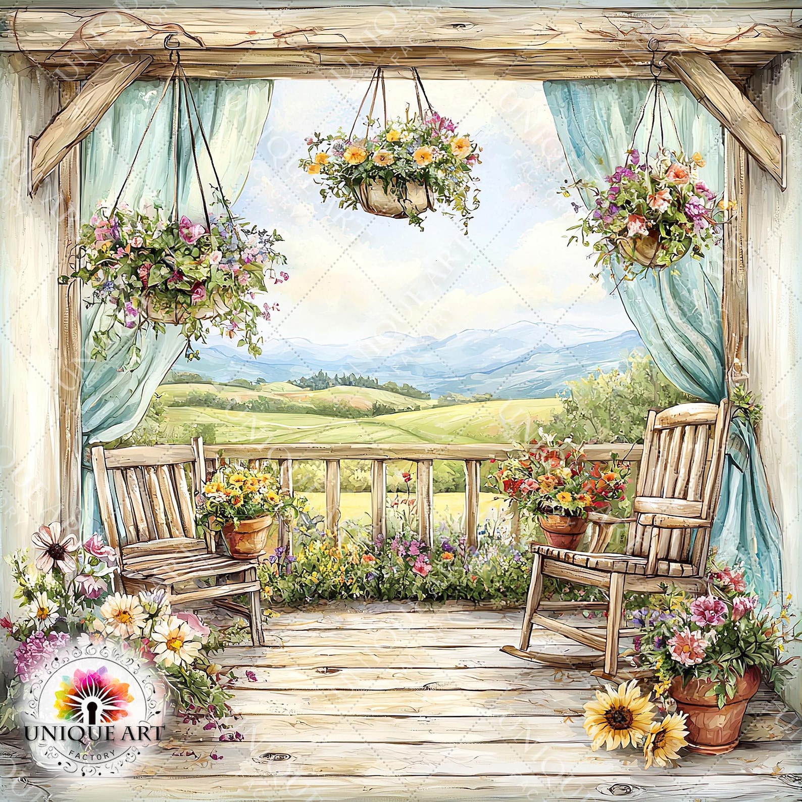 Spring Porch Junk Journal Pages, 21 Vintage Garden Veranda Digital ...