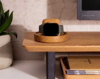 Apple Watch Charging Dock (Solo), Wooden Charging Station for All Apple Watch Sizes, Apple Charging Accessories, Home & Desk Organization