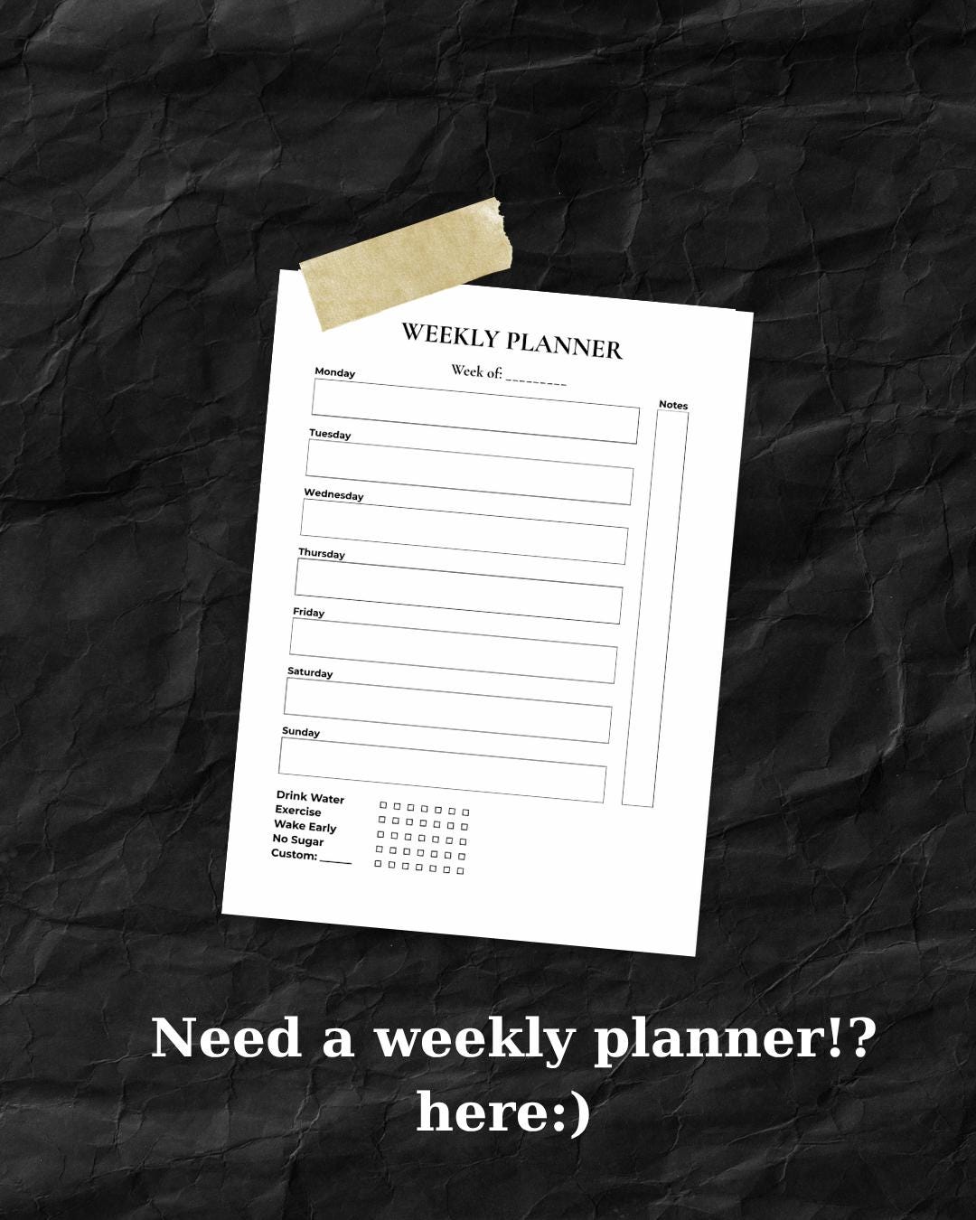A4 Minimal Weekly Planner | Printable, Editable Canva Template (PDF) - Etsy