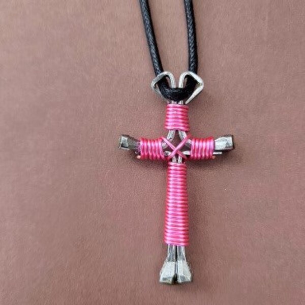 Horseshoe Nail Cross Etsy