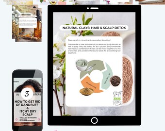 Hair Growth Secrets Digital E-Book w/ Planners Step by Step Guide, Get Rid Of Dandruff in 3 Steps, Stop Hair Loss, Alopecia, Natural Hair