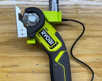 Wandhalterung für Ryobi USB Cutter mit Batterieaufbewahrung