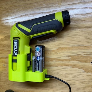 Wall Mount for Ryobi USB Lithium Driver - Charge Port for Battery