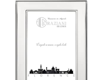 Polished 925 sterling silver frame with 2 cm edge step. Available in various sizes and customizable.
