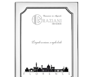 925 sterling silver photo frame, 1.8 cm edge. Shaped interior with pearls in various sizes available and customizable