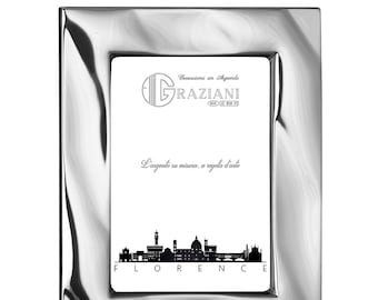 10 x 15 cm - 4x6 inch photo frame 925 sterling silver polished embossed wave silver edge 3 cm