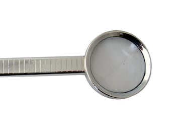 925 silver magnifying glass handle with guilloche lines