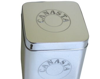 Canasta playing card box in 925 silver