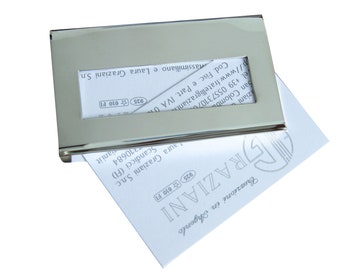 925 sterling silver clip-type business card holder