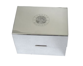 925 silver Canasta playing card box