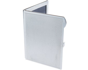 925 silver guilloche rice grain foldable multi-photo bag/travel photo frame with four places