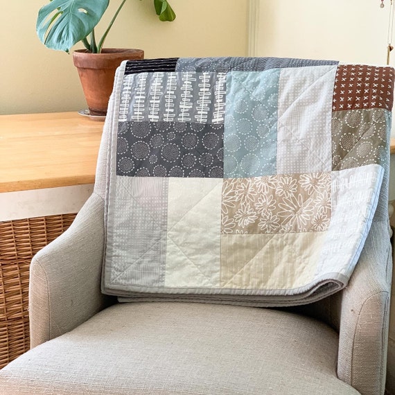 Oxford Throw Quilt Pattern, Beginner, Layer Cake Quilt (PDF Download)