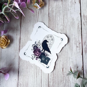 Raven & Cards Sticker | One Dark Window | The Shepherd King | Rachel Gillig