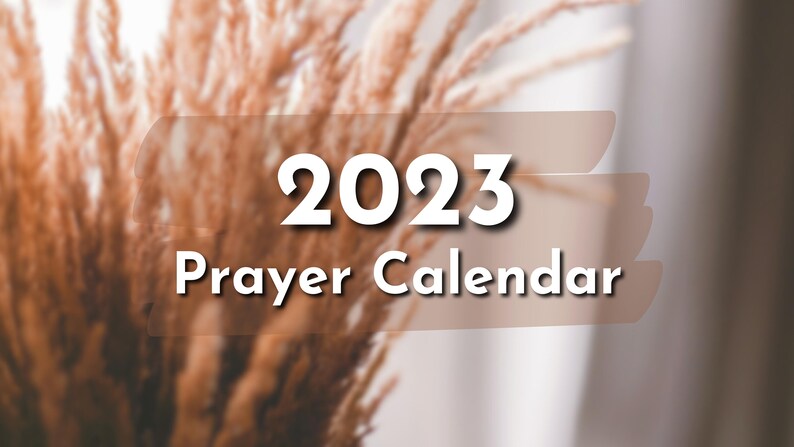 2023 Prayer Calendar Printable Prayer Prompt Prayer Cards - Etsy