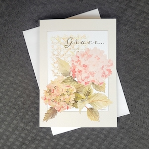 5x7 WATERCOLOR HYDRANGEA GREETING Card