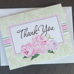 A2 Pfingstrose DANKE Karten Set, Aquarell Florals, Original Art
