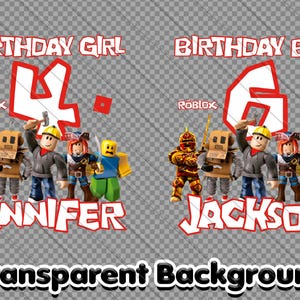 roblox birthday boy, roblox birthday girl, Personalized roblox, roblox party, PNG roblox, roblox birthday, roblox custom, roblox shirt, t-shirt roblox, digital download, digital files, personalized digital, roblox