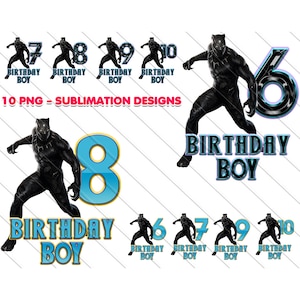 Schwarzer Panther Geburtstag Junge Png, Geburtstag Png Shirt, Bündel Geburtstag Png, Wakanda Geburtstag Design, Wakanda für immer Geburtstag Png, Geburtstagskind