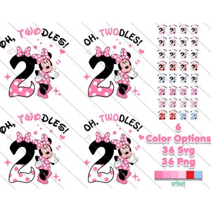Oh Twodles, Svg, Png, Minnie Svg, Svg para impressão, Png, Minnie Png, Aniversário svg, Download digital, Camisa Svg, Png, Arquivos digitais