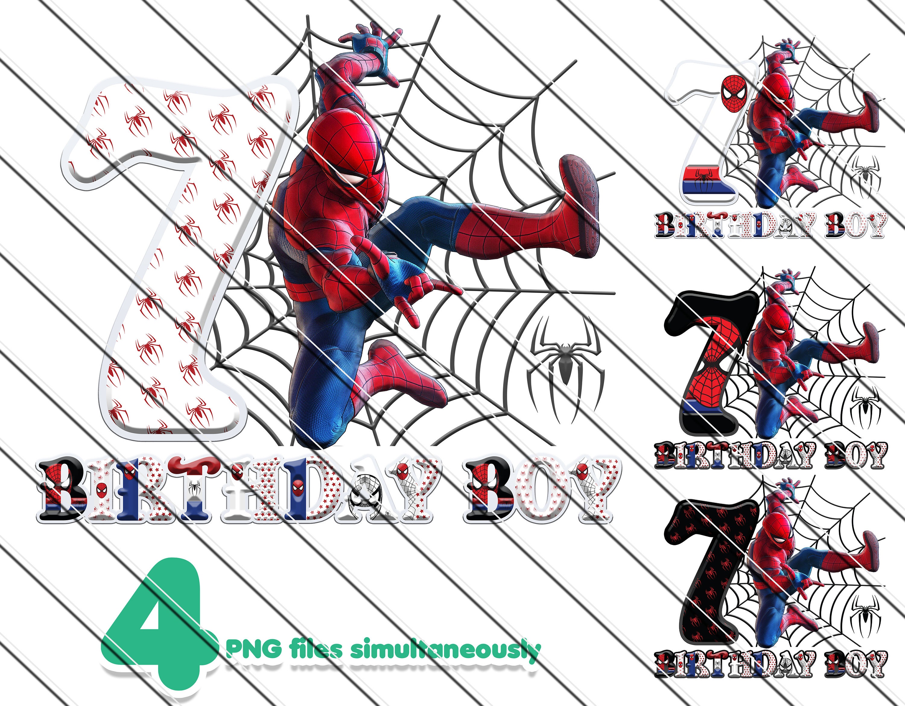 Spiderman 7th Birthday Boy, Happy Birthday Spiderman