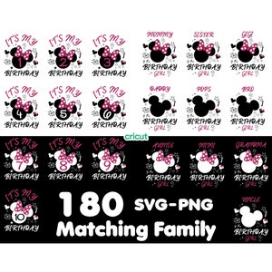 Assortiment de famille, Bundle anniversaire fille famille Svg, joyeux anniversaire Svg, anniversaire fille T-shirt Svg, Png, T-shirt, anniversaire fille
