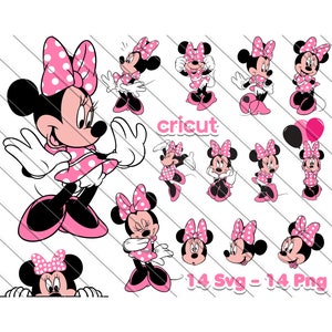 Minnie Mouse Svg, Minnie Mouse dla Cricut, Minnie Mouse Png