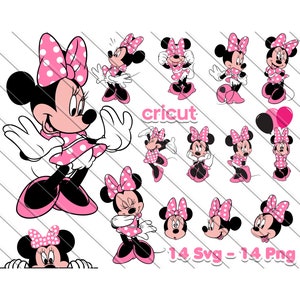 Svg Minnie Mouse, Minnie Mouse pour Cricut, Minnie Mouse Png