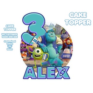 Personalized Monster Birthday Cake Topper (Digital Download)
