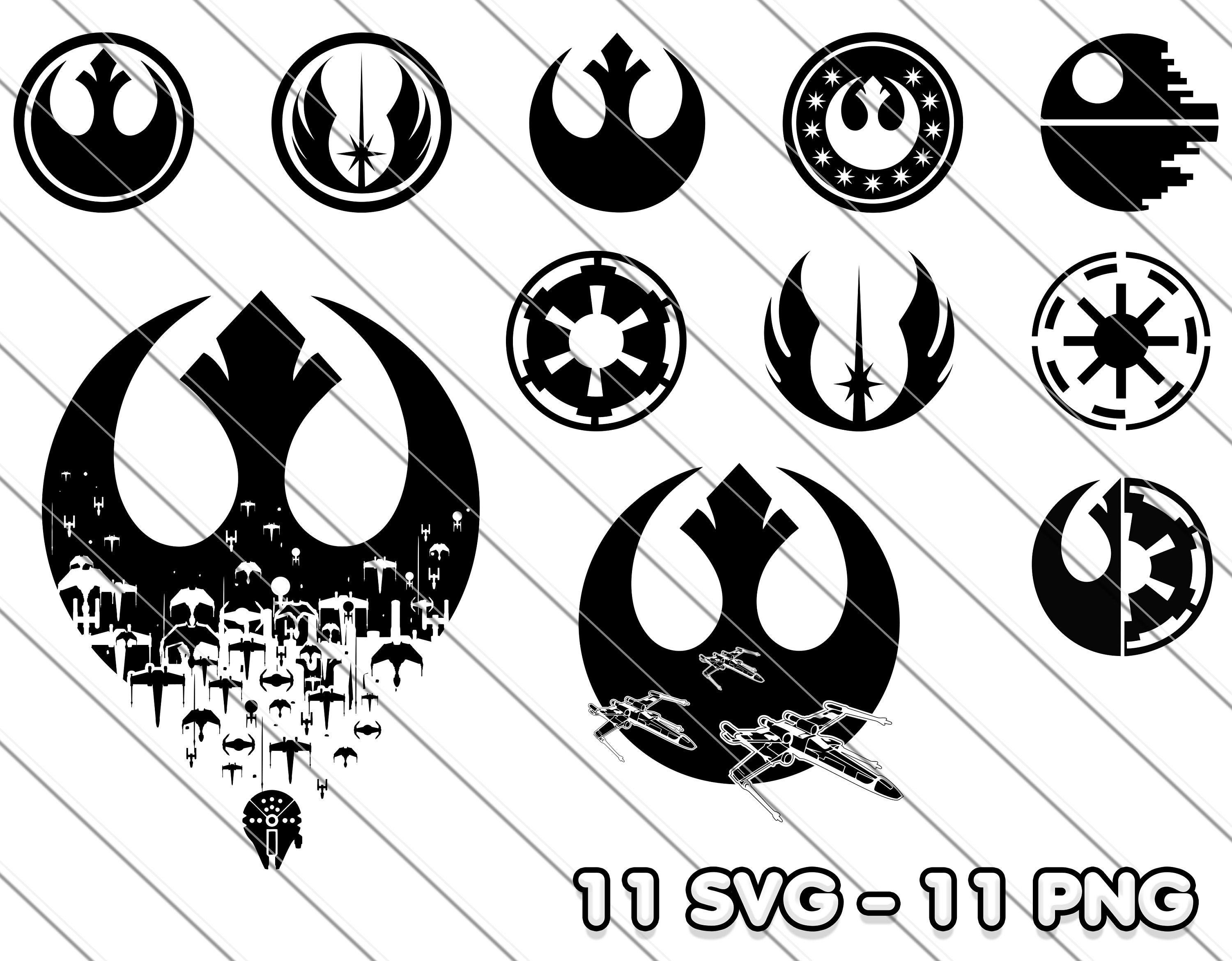 Star Wars Logos SVG: Rebel Alliance, Galactic Empire (digital Download) -  Etsy Israel, image size:3000x2341