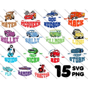 Lightning McQueen SVG PNG Bundle: Cars Clipart (Digital Download)