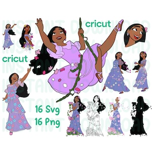 Encanto Isabela Madrigal Svg, Encanto Svg, Isabela voor Cricut, silhouet, gelaagde Svg-bestanden, Encanto verjaardagsfeestje, Isabela Madrigal Svg