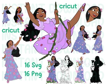 Isabela Madrigal SVG: Encanto Birthday Party, Cricut & Silhouette (Digital Download)