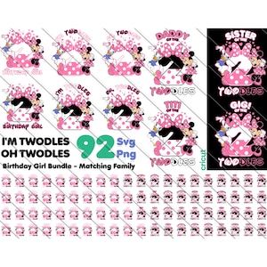 Oh Twodles, bijpassende familie, Minnie-verjaardagsmeisje, Daisy Birthday Girl Family Svg, Minnie Mouse Png, I'm Twodles, Minnie en Daisy, Svg, Png